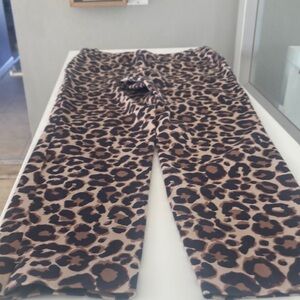 Brown Cheetah dress pants  stretchy in well condition